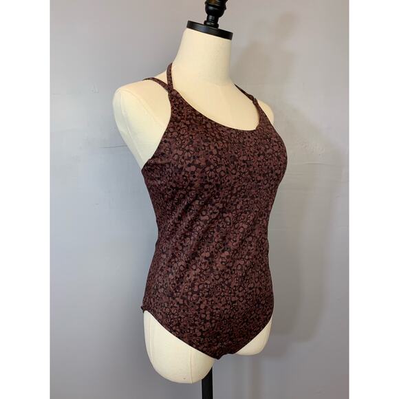 NWT Athleta One Piece Keyhole Swimuit Floral Camo Medium - Picture 5 of 16